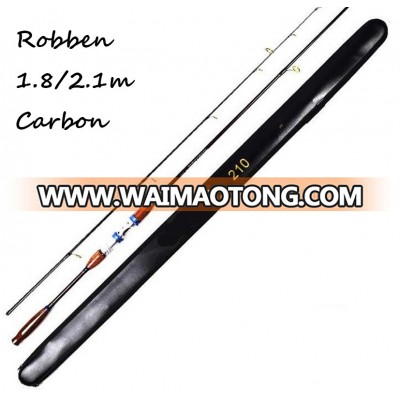 1.8/2.1m Fishing Rod 2 Sections Spinning Bait Casting Rod Travel Carbon Lure Weight 15-40g Fishing Tackle China