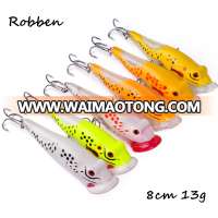 8cm 13g Wholesale Fishing Equipment New Design Frog Popper Fishing Tackle