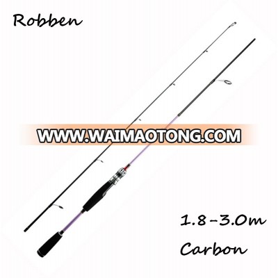 M Power Casting Lure Fishing Rods Spinning hard Rock Purple Color Carbon Telescopic Casting Fishing Pole