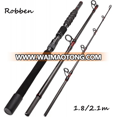 1.8 /2.1m 20-50 lbs Strength High Quality Portable Carbon Fiber Fishing Rods Travel Spinning Fishing Pole Boat Fishing Rod