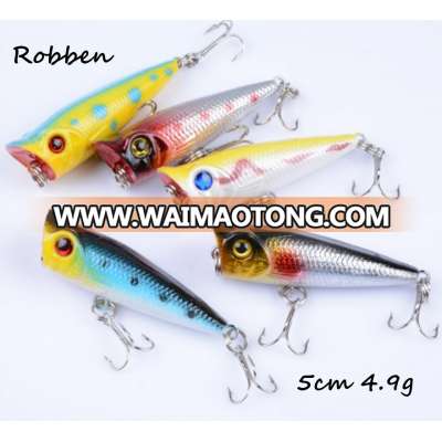 5cm 4.9g Hard Plastic Floating Fishing Lure Popper