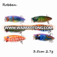 3.5cm 2.7g New Design 2017 Colorful Paint Free Fishing Tackle Samples Popper Lures Fishing