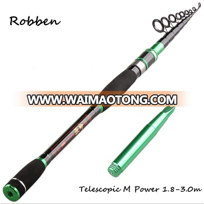 Travel Fishing Rod 1.8m 2.1m 2.4m 2.7m 3.0m Spinning Super Light M Hard Telescopic Fishing Rod Carbon Fiber Casting Rod